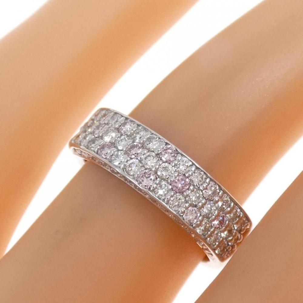 PLATINUM Pave Pink Diamond Ring 0.80CT  size 7.75 
Diamonds/Pink Diamonds